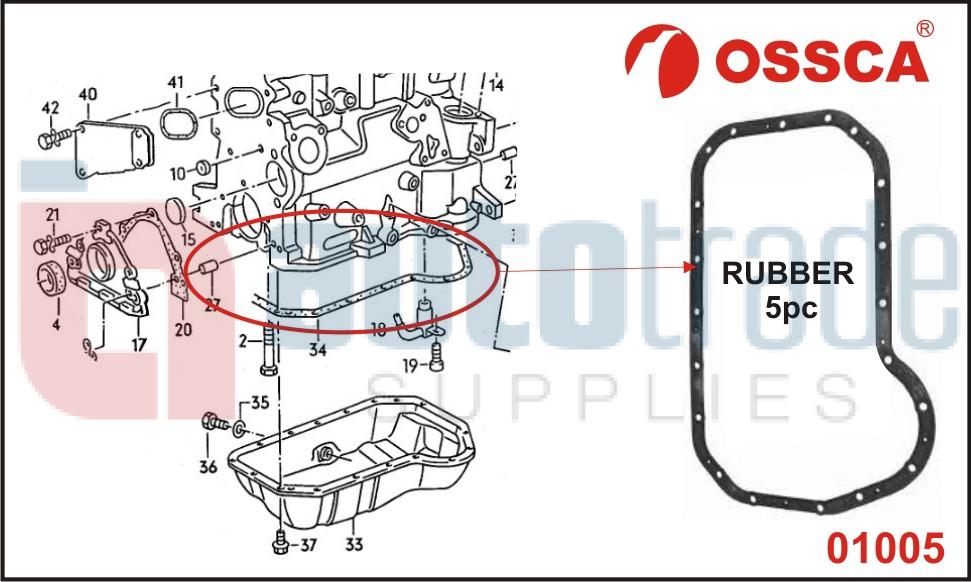 GASKET SUMP (RUBBER) Auto Trade Supplies