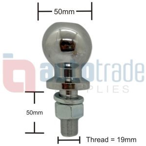 TOW BALL STR PIN 50mm
