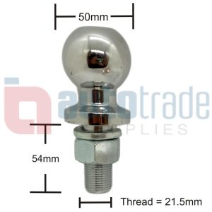 TOW BALL STR PIN 50mm