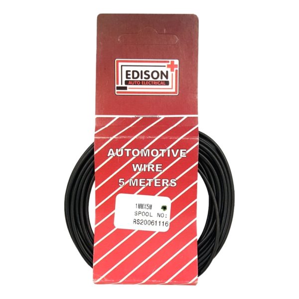 AUTO CABLE 1.0mm (5mtr-BLACK)