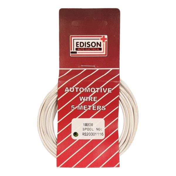 AUTO CABLE 1.0mm (5mtr-WHITE)