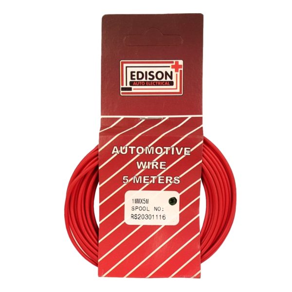 AUTO CABLE 1.0mm (5mtr-RED)