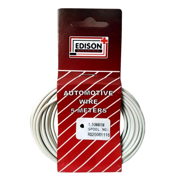 AUTO CABLE 1.5mm (5mtr-WHITE)