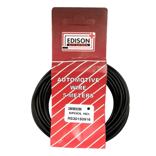AUTO CABLE 2.0mm (5mtr-BLACK)