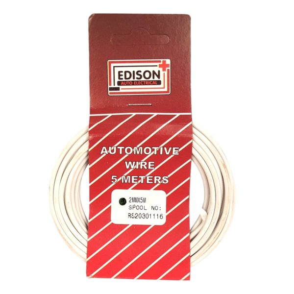 AUTO CABLE 2.0mm (5mtr-WHITE)