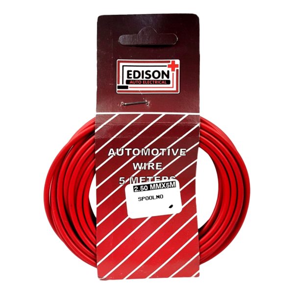 AUTO CABLE 2.5mm (5mtr-RED)