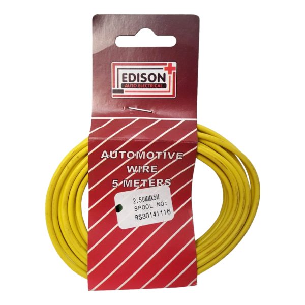 AUTO CABLE 2.5mm (5mtr-YELLOW)