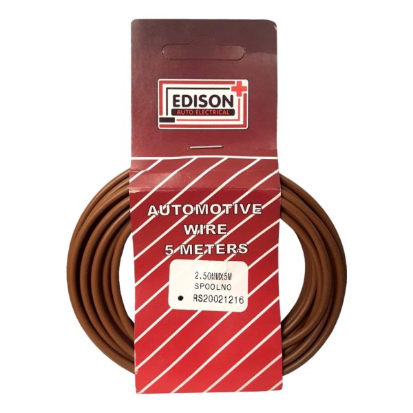 AUTO CABLE 2.5mm (5mtr-BROWN)