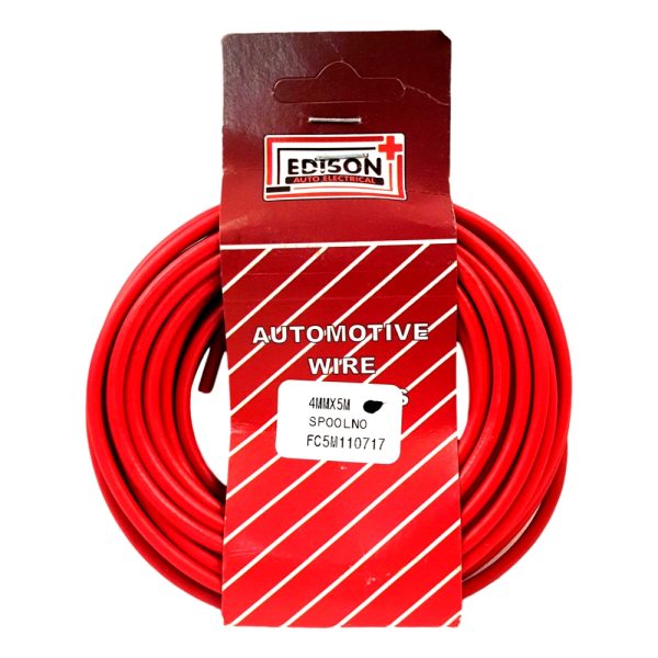 AUTO CABLE 4.0mm (5mtr-RED)