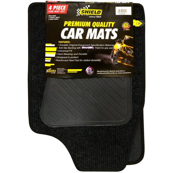 SHIELD CAR MATS MEDIUM 4PC