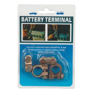 BATTERY TERMINAL SET ALL BRASS