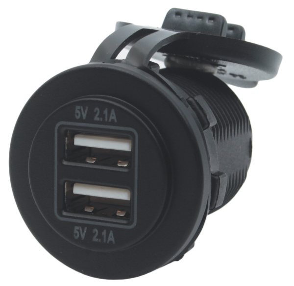 CELL CHARGER DUAL USB 12/24V
