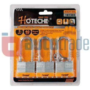 PADLOCK SET 40MM X 2 PCS LONG SHANK LAMI