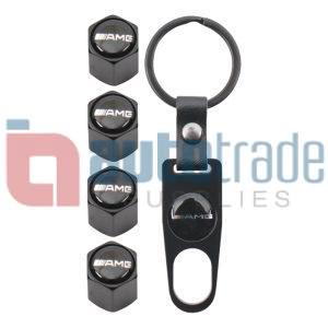 KEY RING & VALVE CAP SET AMG