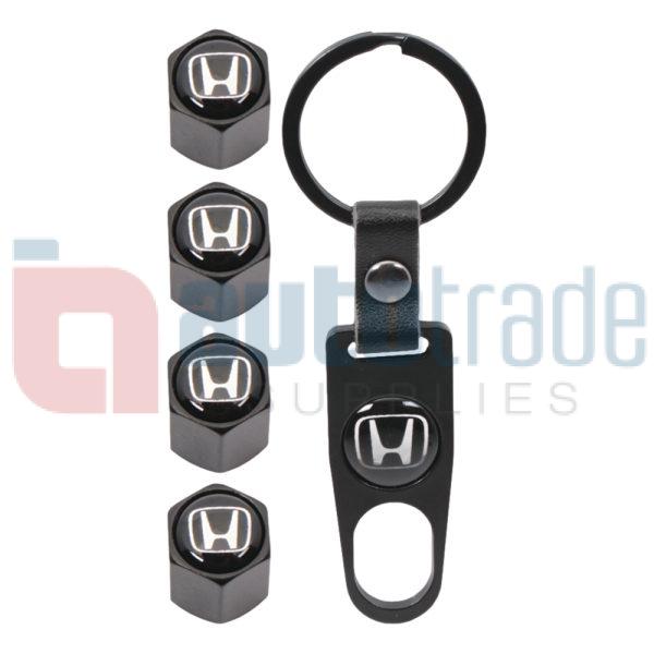 KEY RING & VALVE CAP SET HONDA