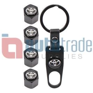 KEY RING & VALVE CAP SET TOYOTA