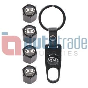 KEY RING & VALVE CAP SET KIA