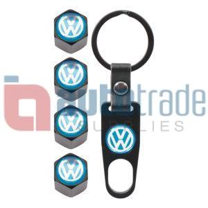 KEY RING & VALVE CAP SET VW
