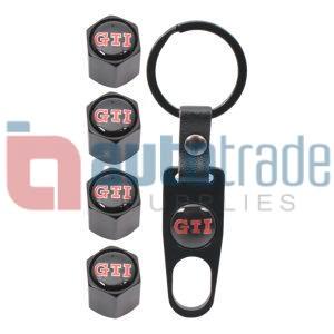 KEY RING & VALVE CAP SET GTI