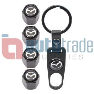 KEY RING & VALVE CAP SET MAZDA