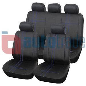 SEAT COVERS TREND BLUE/BLK 9PCS