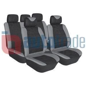 SEAT COVER RADO PU 9PC GREY/BLACK