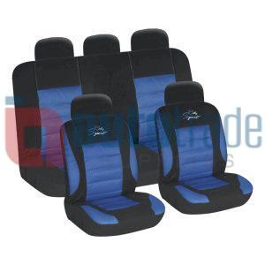 SEAT COVERS 9PCS BLUE RACING SPORT