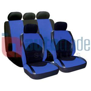 SEAT COVER 9PC BLUE DINO