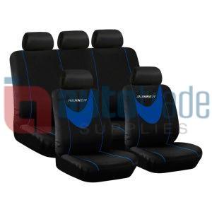 SEAT COVERS 9PCS BLUE MAMDIAL