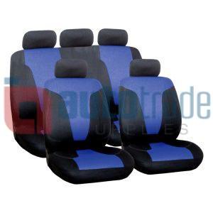 SEAT COVER 9PC BLUE RAPID