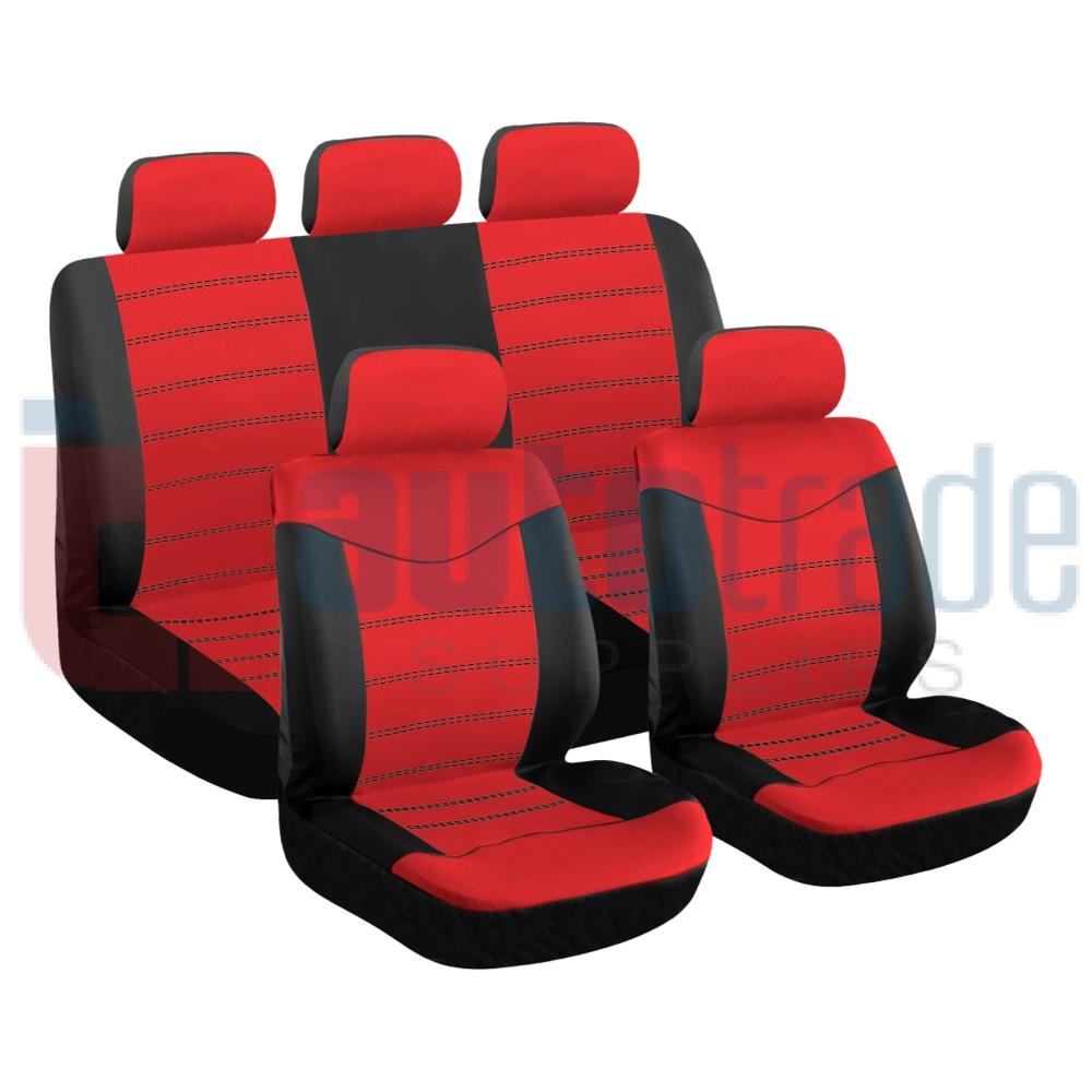 SEAT COVER 9PC RED X TYPE