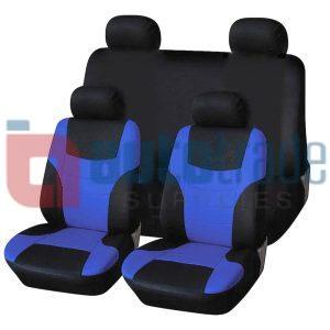 SEAT COVERS SKINI BLUE/BLK 9PCS