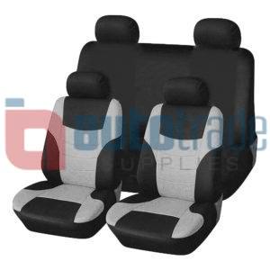 SEAT COVERS SKINI  GY/BLK 9PCS