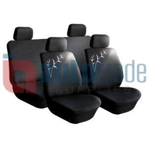 SEAT COVER 8PC BLACK X-TREND
