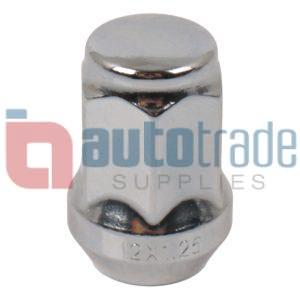 CHROME NUTS 12X1.25MM FLAT DOME 19HD
