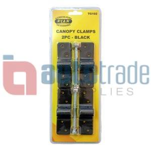 CANOPY CLAMP 2PC BLACK