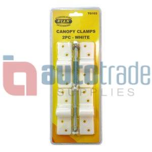 CANOPY CLAMP 2PC WHITE